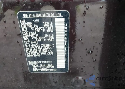 2015 Infiniti Qx80 from USA, damaged, VIN JN8AZ2NF2F9572344